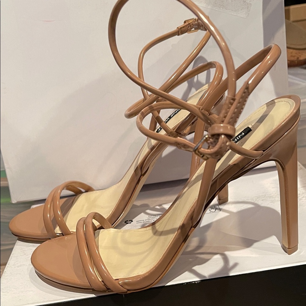 Elegant Tan Strappy Heels